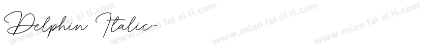 Delphin Italic字体转换